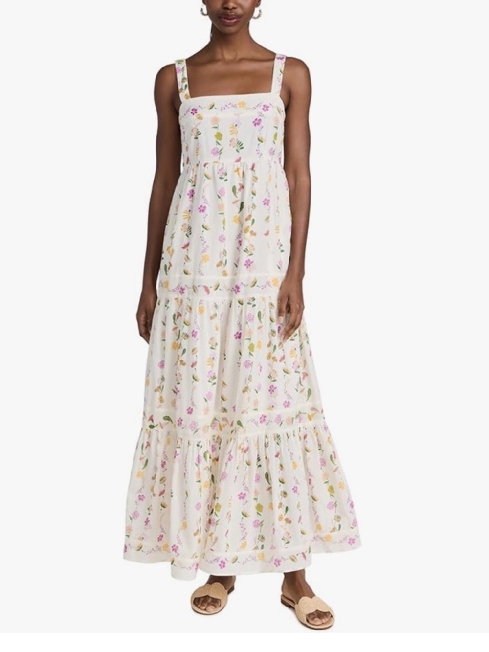 Banjanan Daniel Floral Tiered Maxi Dress size L